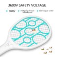 thumbnail image 4 of USB Rechargeable Electric Mosquito Swatter Handheld Mosquito Killer Bat with Three-layer Net Surface LED Bright Lighting, 4 of 8