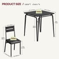 thumbnail image 2 of 3 - piece estilo rural dining mesa set para 2 - a space - saving mesa con 2 cozy sillas para small dining rooms y apartments, 2 of 6