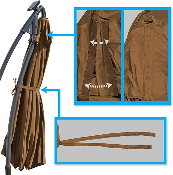 9ft Umbrella Top Cover Only Canopy 8rib Patio Replacement Canopy Outdoor (Canopy Only)