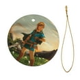 thumbnail image 2 of The Legend Of Zelda Breath of the Wild Christmas Tree Hanging Decoration Ceramic Round Xmas Ornaments Souvenirs Gift For Home Office Car Party, 2 of 7