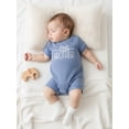 thumbnail image 6 of BemeyourBBs Newborn Baby Boy Little Brother Outfit Waffle Knit Romper Letter Embroidered Short Sleeve Crew Neck Jumpsuit Casual Infant Summer Spring Clothes, 6 of 9