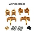 thumbnail image 4 of maytalsory Remote Control Car Bearing Steering Cup Kit Modification Part C Base Rear Wheel Cups Replacement for WLtoys 144010 144001 144002 Gold, 4 of 6