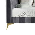 thumbnail image 5 of Home Design Elsie Twin Daybed with Corduroy Velvet Upholstery, Vertically Stitched Tufting, Stylish and Versatile Seating or Sleeping Solution, Gray, 5 of 5