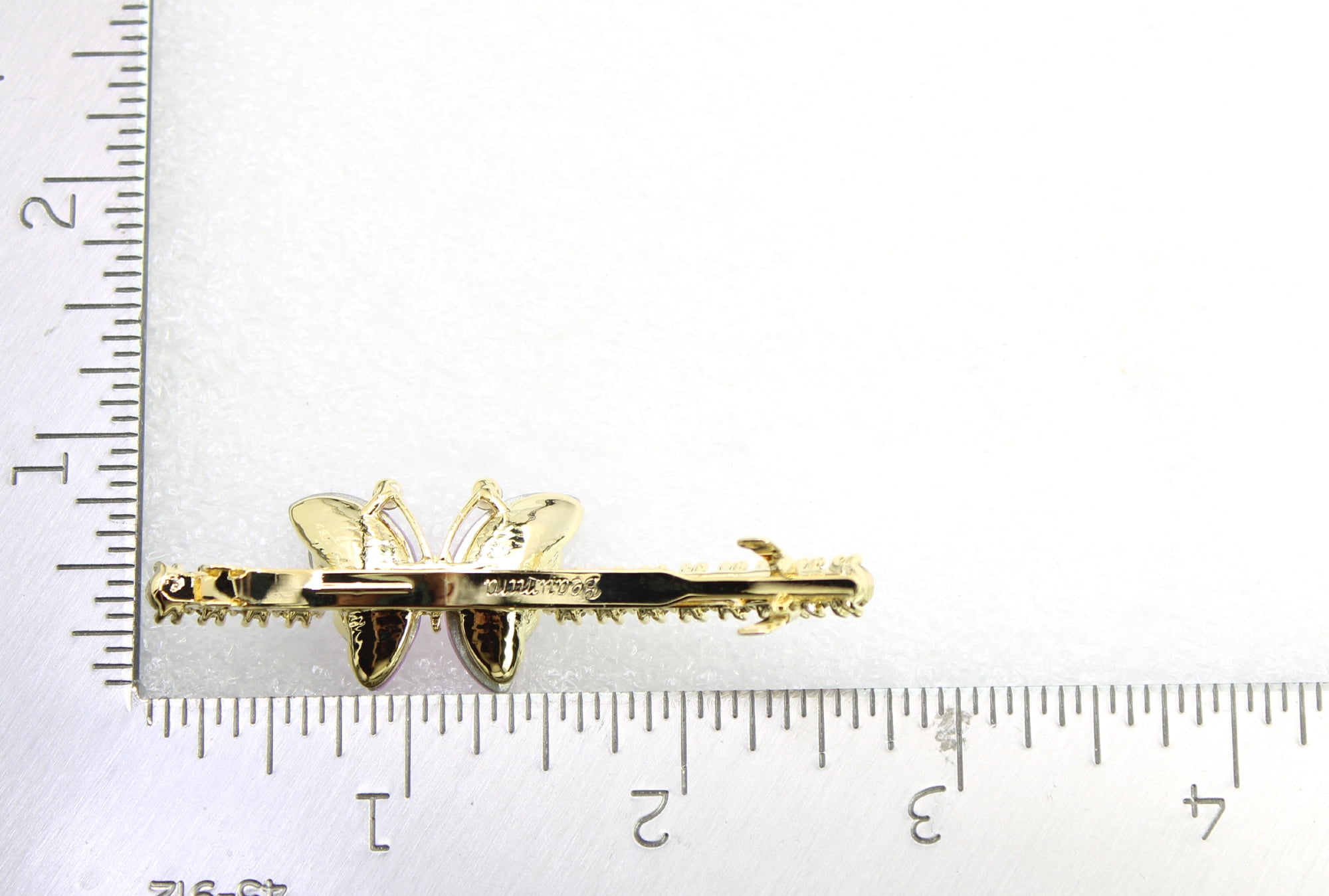 Faship Violet Light Purple Rhinestone Crystal Butterfly Hair Barrette Clip