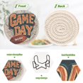 thumbnail image 4 of Yayeee 6 PCS Drink Coasters with Holder Set Woven Absorbent Round Tabletop Hot Pad, Game Day, 4 of 7