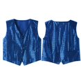 thumbnail image 2 of Men's Vest Crop Sequin Suit Vest Slim Fit Business Wedding V Neck Sleeveless Shirt Vest for Men Casual, 2 of 4