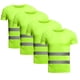 thumbnail image 2 of Penkiiy Camisetas de alta visibilidad 4PCS, Camisetas de seguridad para hombres y mujeres, Camiseta transpirable de manga corta reflectante con bolsillo para trabajos de construcción, 2 of 5