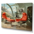 thumbnail image 2 of Designart "Futuristic Furniture Coral and Beige Mid Century" Mid-century Wall Decor, 2 of 5