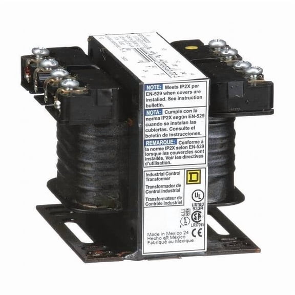 Square D Control Transformer, 50 VA, Not Rated, 24V AC, 120/240V AC 9070T50D23
