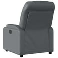 thumbnail image 2 of vidaXL Massage Recliner Chair Grey Faux Leather, 2 of 5