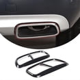 thumbnail image 2 of Black Stainless Steel Pipe Throat Exhaust Outputs Tail Frame Trim Cover for XC90 Exterior Accessories, 2Pcs, 2 of 5