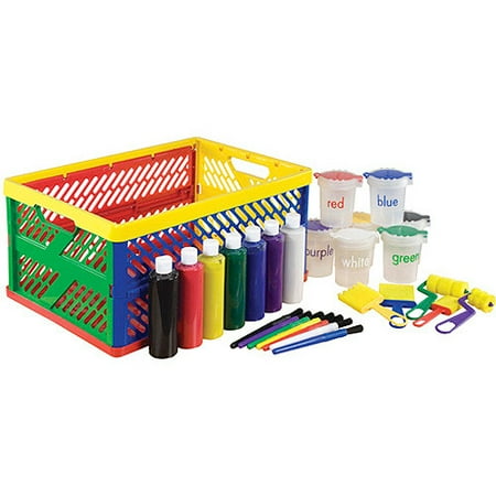 27-Piece Paint Set in Collapsible Crate
