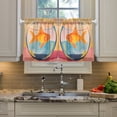 thumbnail image 2 of Yayeee Kitchen Curtains Tier Pair Light Filtering 27"x36" Rod Pocket Short Cafe Window Panel, Goldfish, 2 of 7