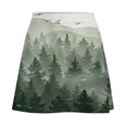 thumbnail image 6 of Aesthetic Foggy Mountain View Painting Trees Women's High Waist Skirt Stretchy Casual Mini Skirt, 6 of 8