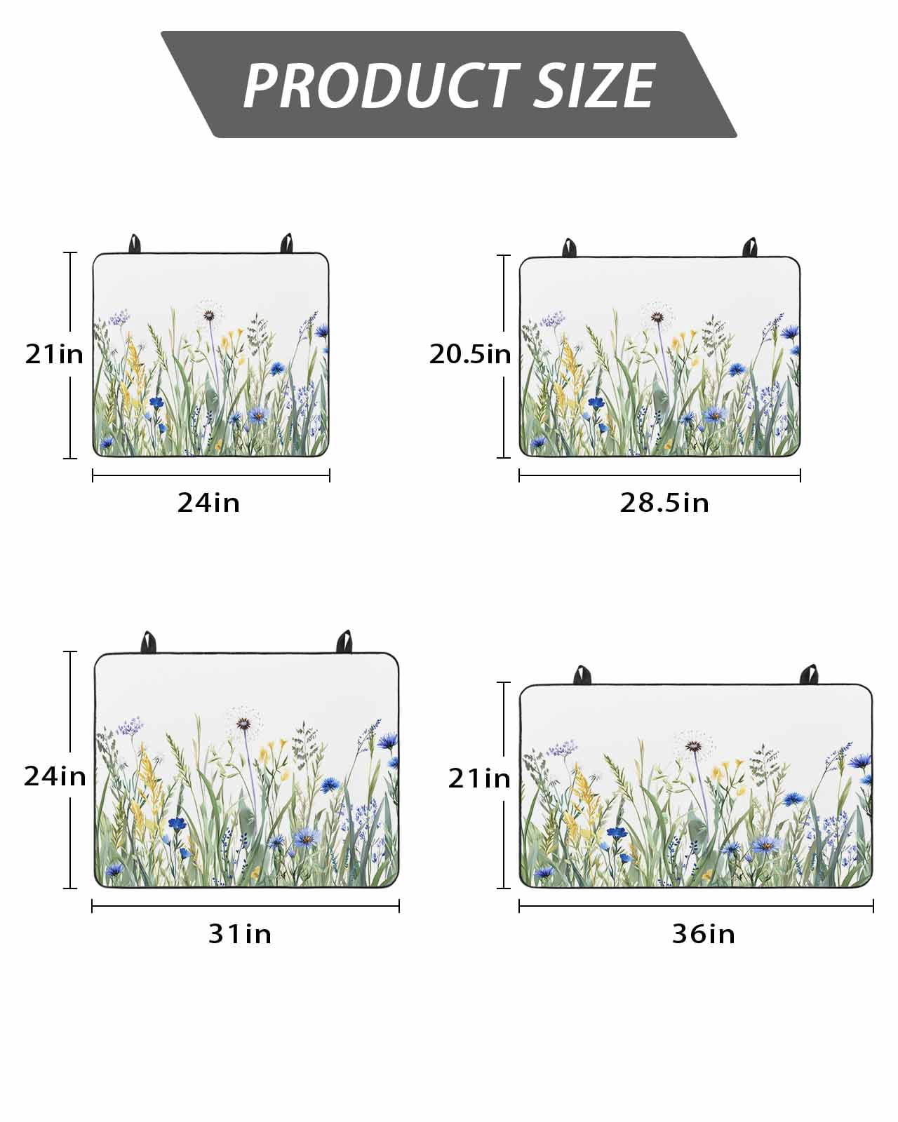 Stove Top Covers for Electric Stove, Botanical Flower Glass Stovetop Cover Protector, Watercolor Colorful Floral Herbs Plants Induction Cooktop Protector Oven Mat for Kitchen Countertop 24"x21"