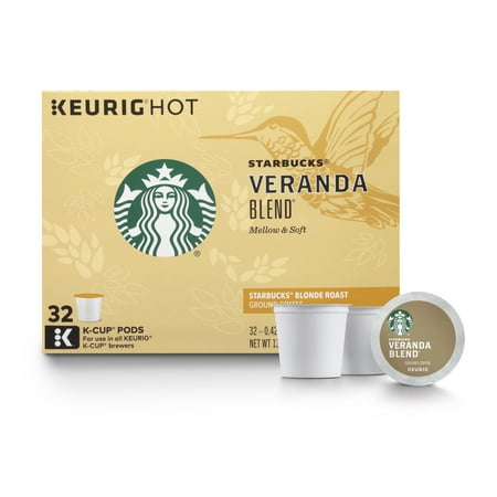 Starbucks Veranda Blend Blonde Roast Single Cup Coffee for Keurig Brewers, 1 box of 32 (32 total K-Cup pods)