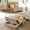 Saddle Tan, variant on 60" 3 in 1 Pull Out Sofa Bed, Full Size Convertible Sleeper Loveseat with Storage, Trundle & 2 Pillows, for Living Room/Dorm/Bedroom/Office/RV