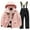 1Dark Gray, variant on Two Piece Outfits Boys Insulated Snowsuit Winter Thermal Outfit Windproof Outdoor Play Warm Gear for Toddlers and Children Size:5-6 Years