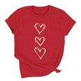 thumbnail image 2 of Valentines Shirts for Women: Cute Love Heart Shirt Valentine T Shirt Red Short Sleeve Casual Hearts Tops, 2 of 8