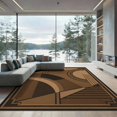 thumbnail image 2 of ODIKA 8'x10' Washable Area Rug Non-Shedding, Easy Care, Warm Earth Tones Geometric Design Art Inspired with Bold Lines for King Size Bedroom Under Bed, Master Suite, 2 of 7