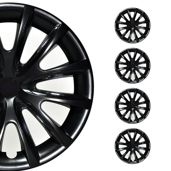 OMAC 16" Wheel Covers Hubcaps for Nissan Sentra Black Gloss
