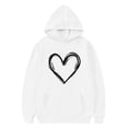 thumbnail image 5 of SGFCWSX Girls Oversized Heart Print Hoodie, Teens with Pocket Comfortable Soft Pullover Sweatshirt for Daily Casual Wear White Size 13-14 Years, 5 of 6