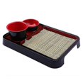 thumbnail image 1 of 1 Set Of Japanese Style Cold Noodle Tray Rectangular Soba Noodles Plate With Bamboo Mat Xixi, 1 of 2