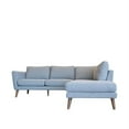 thumbnail image 2 of Mid-Century Modern Paisley Light Gray Sectional Sofa (Right Chaise), 2 of 8