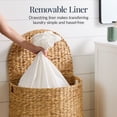 thumbnail image 6 of Best Choice Products Half Moon Laundry Hamper w/ Lid, Half Round Laundry Basket, w/ Removable Liner & Handles - Natural, 6 of 9