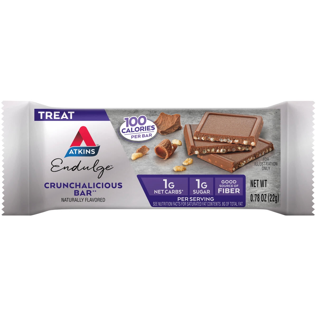 (4 pack) Atkins Endulge Treats, Crunchalicious Bar, Keto Friendly, 5 Count