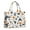 Halloween Pattern, variant on Large Capacity Tote Bag,Halloween Patchwork Icons Pattern Handbag Fashion Luxury Tote Bag,15.7"x13"x 5.1" Inches,Laptop Compatible