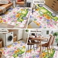 thumbnail image 5 of Rectangle Area Rugs 4 x 6 Ft, Watercolor Floral Truck Non-Slip Residential Carpet, Spring Garden Butterflies Pink Plaid Indoor Crawling Mats Runner Rugs for Living Room/Dining Room/Bedroom, 5 of 8