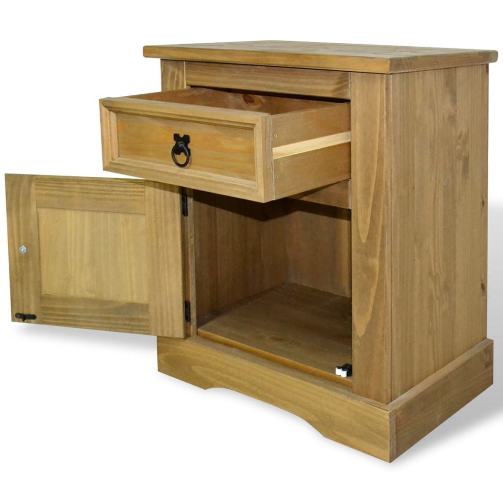 Details about   Bedroom Bedside Cabinet Mexican Pine Corona Range Nightstand End Side Table 