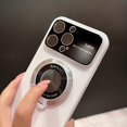 thumbnail image 3 of Luxury PC Bracket Magnetic Phone Case For IPhone 14 Pro 13 11 12 Pro Max 15 Plus Logo Hole Magnetic Stand Holder Camera Protector Cover, 3 of 4