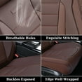 thumbnail image 6 of Coverado Front Car Seat Covers, Stylish Faux Leather 2 Seat Protectors, Automotive Interior Accessories Universal Fit for Most Cars, Brown, 6 of 7