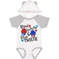 thumbnail image 3 of Inktastic 4th of July Red, White and Blue Sweetie Cupcakes and Stars Boys or Girls Baby Bodysuit, 3 of 5