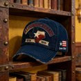 thumbnail image 3 of WKSCLPAI Republic of Texas Commemorative Hat, Vintage Baseball Cap Lone Star Design 1836-1845 Adjustable Dad Hat for Men Women, Navy, 3 of 8