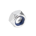 thumbnail image 3 of M8x1.25mm Zinc Plated Nylock Self-Locking Nylon Hex Lock Nuts Silver Tone 50pcs, 3 of 5