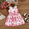 thumbnail image 2 of MEZZALL Toddler Girls Sleeveless Floral Prints Spaghetti Straps Dress Dance Party Dresses Cozy Sundress, 2 of 6