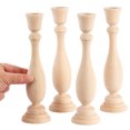 thumbnail image 4 of Set of 4 Blank Wooden Candle Sticks - For DIY Everyday Decor, 4 of 5