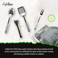 thumbnail image 4 of Life2Go 12 Piece Camp Cooking Utensil Set & Outdoor Kitchen Gear Cookware Kit, Portable Compact Carry Case for Camping, Hiking, Travel, BBQ Grilling Stainless Steel Accessories Spoon & Fork, Gray, 4 of 6