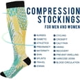 thumbnail image 4 of FREEAMG Pineapple Compression Socks for Women Men, Circulation Knee High Stockings for Running Cycling Medical, 1Pair, 4 of 7