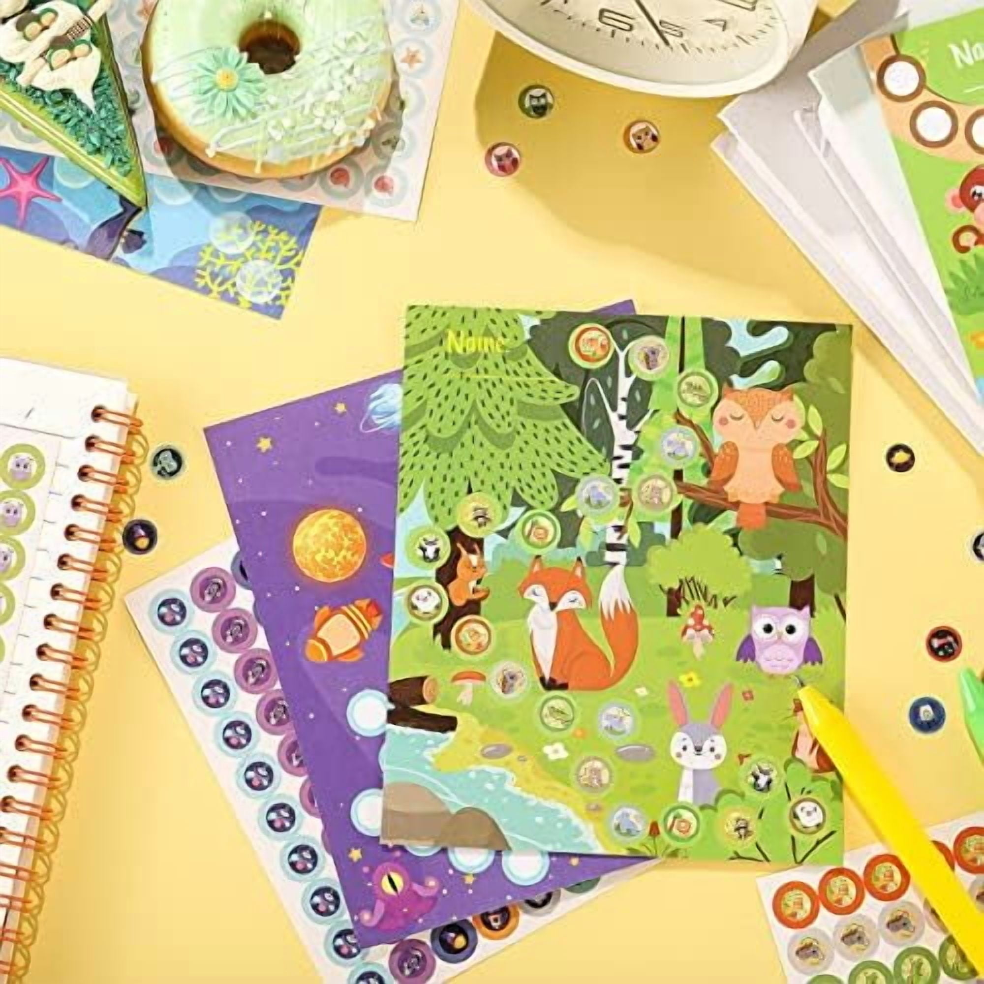 100 Pieces Sticker Charts for Kids Incentives Reward Chart for Kids Behavior in 4 Designs with 2160 Mini Animal Stickers Dry Erase Chore Chart for Classroom Teaching or Home Using$$Office