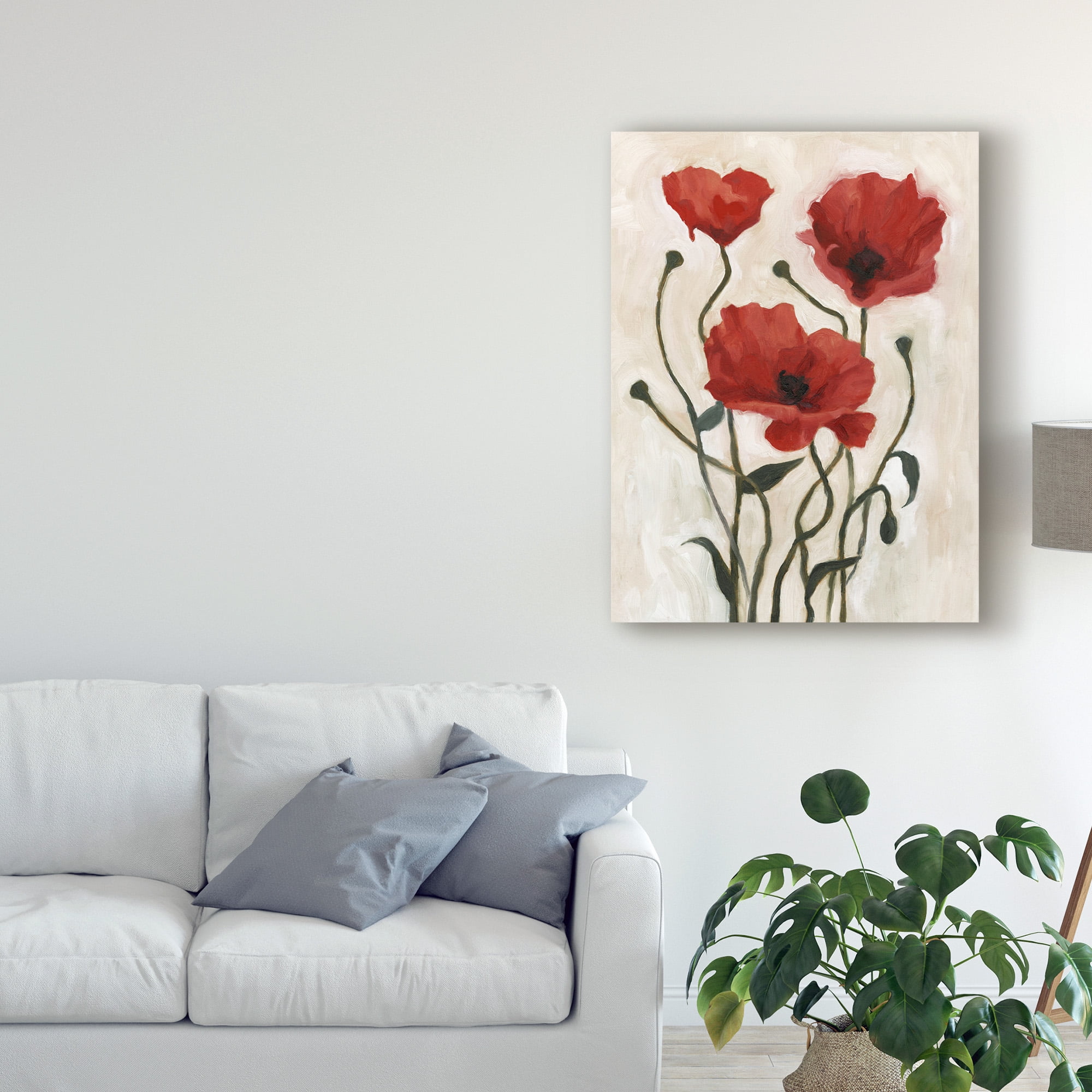 Trademark Fine Art 'Poppy Bouquet I' Canvas Art by Emma Scarvey