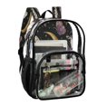thumbnail image 2 of Ttyddzy Clear Backpack Heavy Duty PVC Transparent Backpack for College Workplace, Moon Purple, 2 of 8