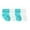 Turquoise/White, variant on Baby Girls Bubble Stitch Bootie Cotton Turn Cuff Socks 2 Pair Pack