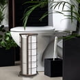 thumbnail image 3 of Brookstone Brovnze Toilet Paper Holder, Freestanding, Modern Design, Holds Mega Rolls, 3 of 6