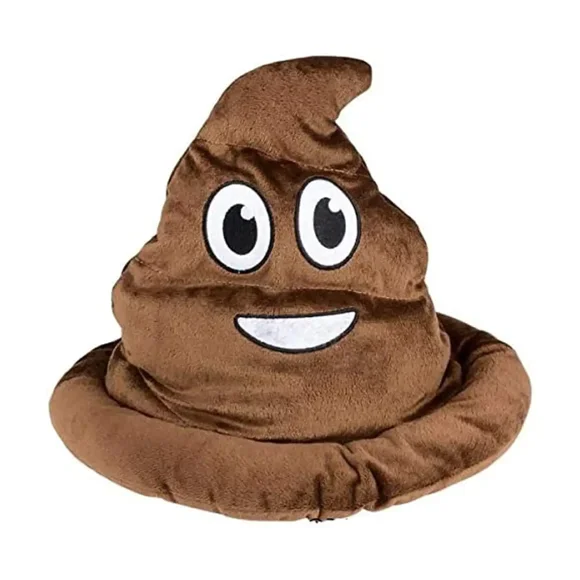 Rhode Island Novelty Brown Emoticon Poop Hat 1 pack