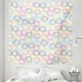 thumbnail image 1 of Geometric Tapestry, Illustration of Modern Art Pattern with Rounds in Pointillism Style, Fabric Wall Hanging Decor for Bedroom Living Room Dorm, 5 Sizes, White and Multicolor, by Ambesonne, 1 of 1