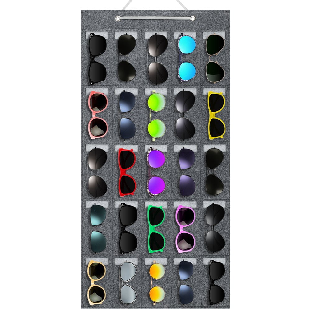 Sunglasses Organizer Storage with Sturdy Rope Felt Hanging  display picture 3